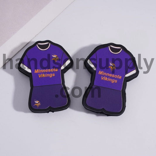 Minnesota Football Set Jersey Design Silicone Focal Beads