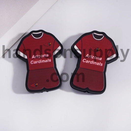 Arizona Football Set Jersey Design Silicone Focal Beads