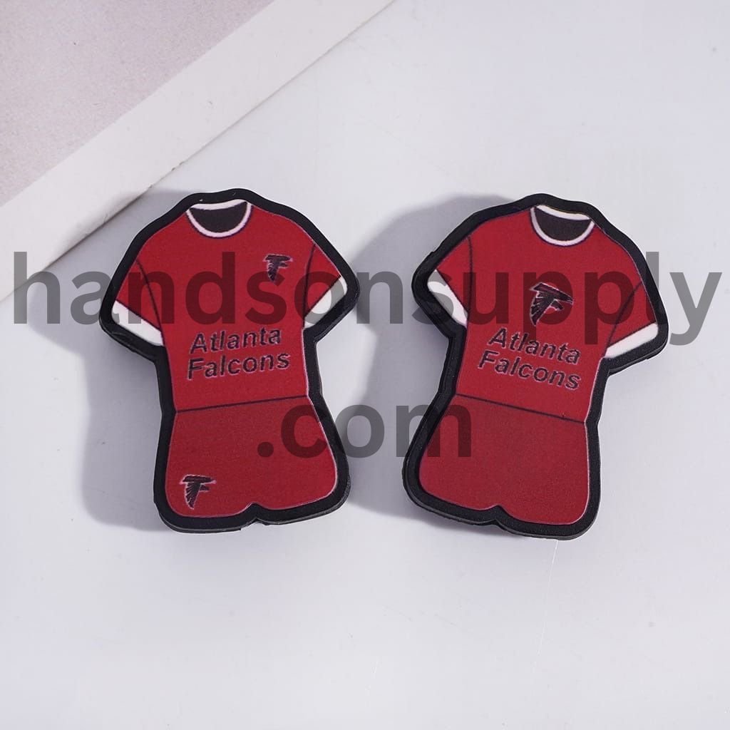 Atlanta Football Set Jersey Design Silicone Focal Beads