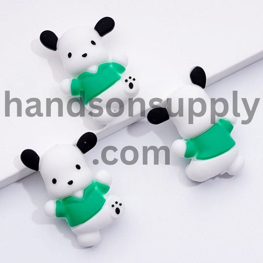 3D Cute Puppy Dog Animal Character Silicone Focal Beads