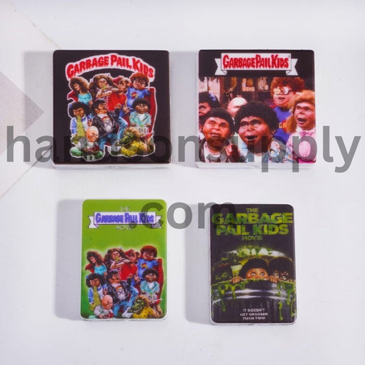 Malformation Garbage Kids Flat Square and Rectangle Shape Silicone Focal Beads