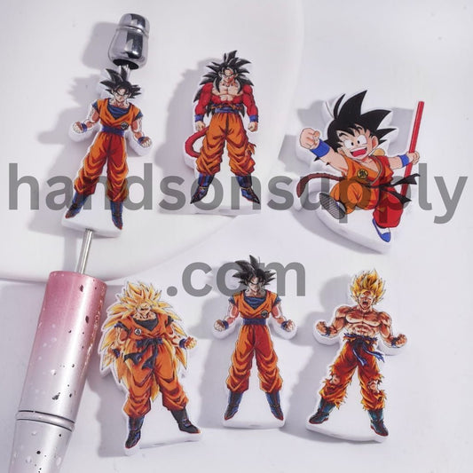 Kung Fu Animation Boy Character Series Acrylic Beads Random Mix