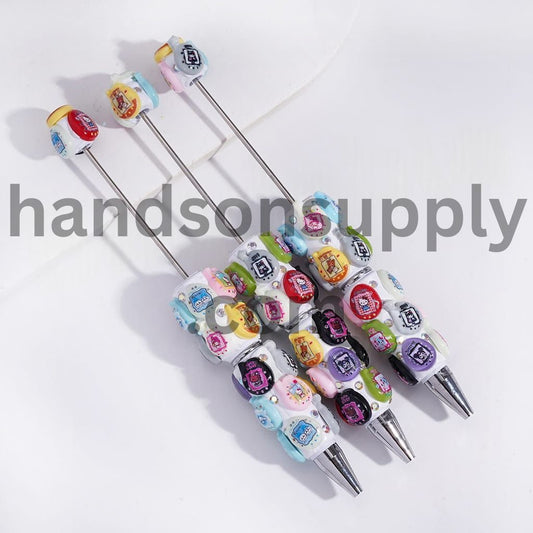 Retro Game Console and AB Rhinestones Beadable Clay Pens