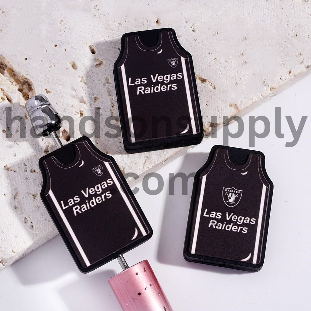 Las Vegas Football Jersey Sports Team Design Silicone Focal Bead