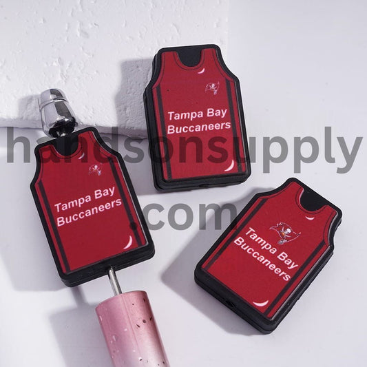 Tampa Football Jersey Sports Theme Design Silicone Focal Bead