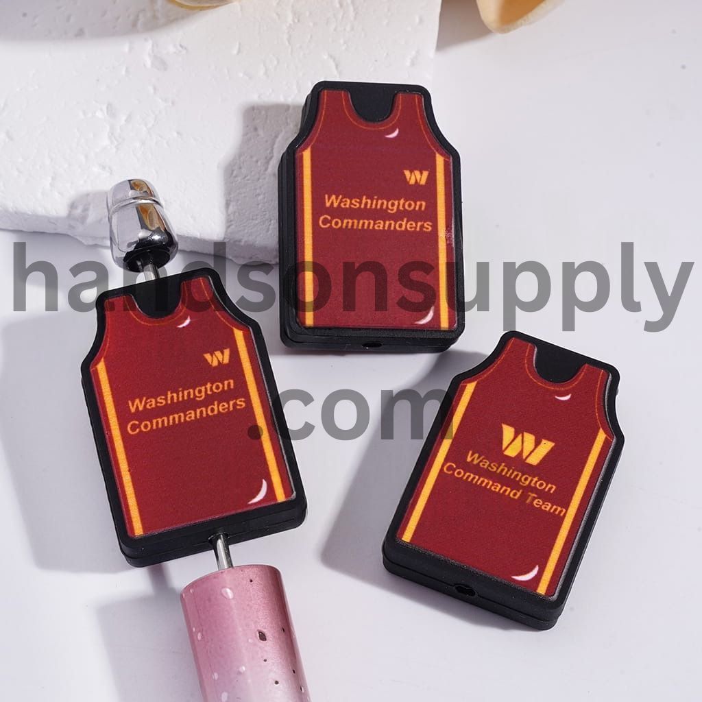 Tampa Bay Football Jersey Sports Theme Design Silicone Focal Bead