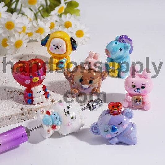 Cute Korean K-Pop Boy Group Idol Character Series Acrylic Beads Random Mix