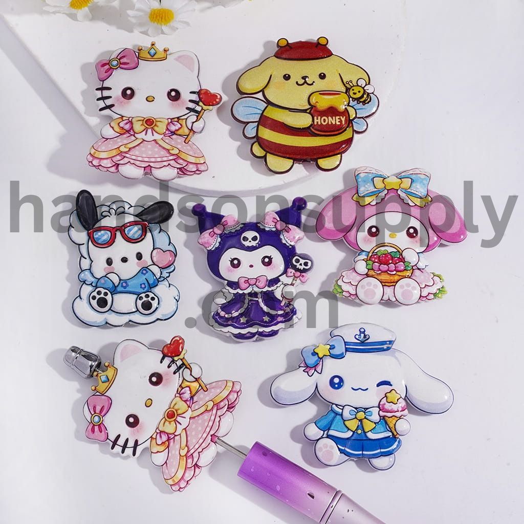 Concavo Convex Cute Adorable Character Series Acrylic Beads Random Mix