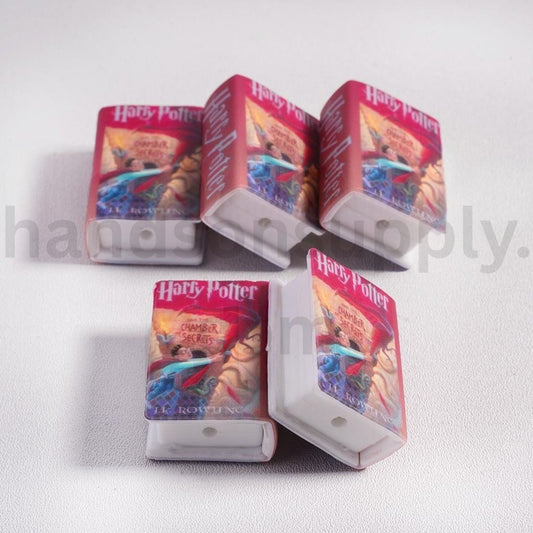 3D Harry Potter Chamber of Secrets Series Design Mould Mini Wizard Book Charm Silicone Focal Bead