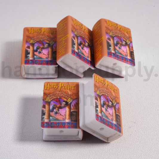 3D Adhesive Mould Mini Cute Harr Potte and the Sorcere Ston Series Books Design Silicone Focal Beads