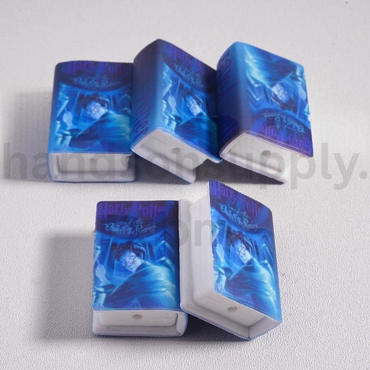3D Adhesive Mould Mini Cute Harr Potte and the Orde of the Phoeni Series Blue Books Design Silicone Focal Beads