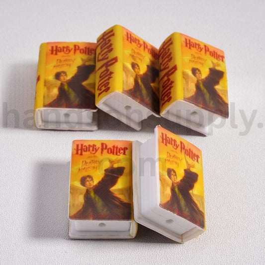 3D Adhesive Mould Mini Cute Harr Potte and the Deathl Hallo Series Yellow Books Design Silicone Focal Beads