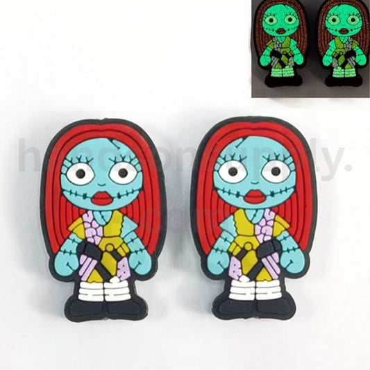 Cute Jac Sall The Nightmar Befor Christma Luminous Silicone Focal Beads
