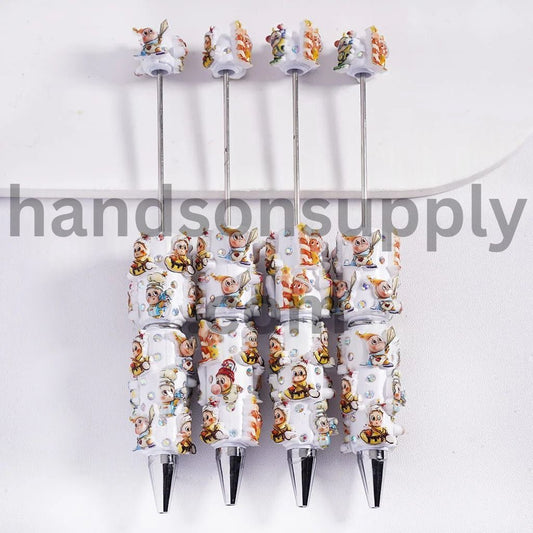 Baby Star Character Series with AB Rhinestone Beadable Clay Pens