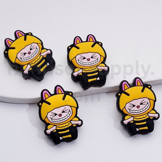 Labub in Bee Costume Cute Silicone Focal Beads