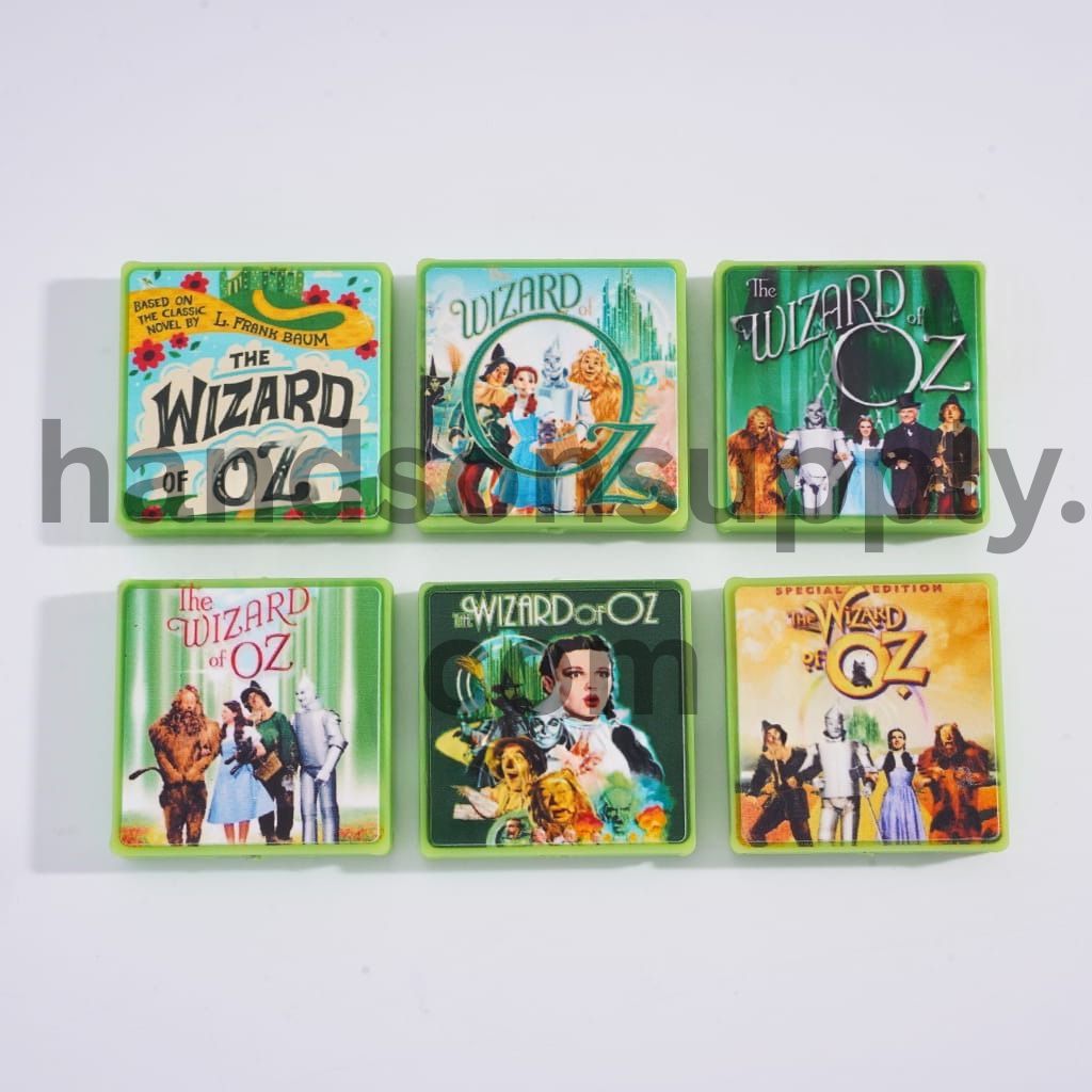 Fantasy Adventure Fairy Tale Flat Square Shape Silicone Focal Beads Random Mix