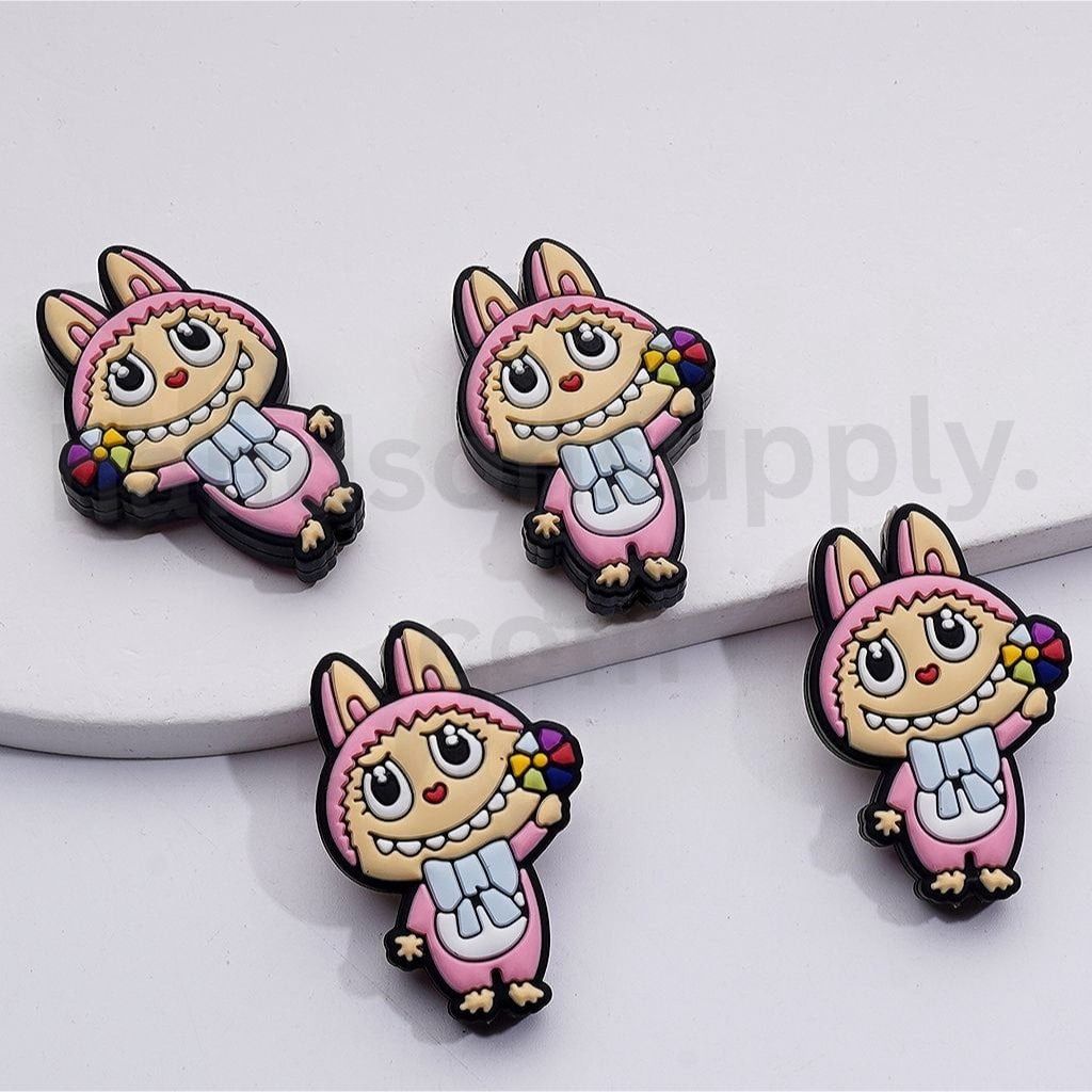 Colorful Labub in Kite Cute Silicone Focal Beads