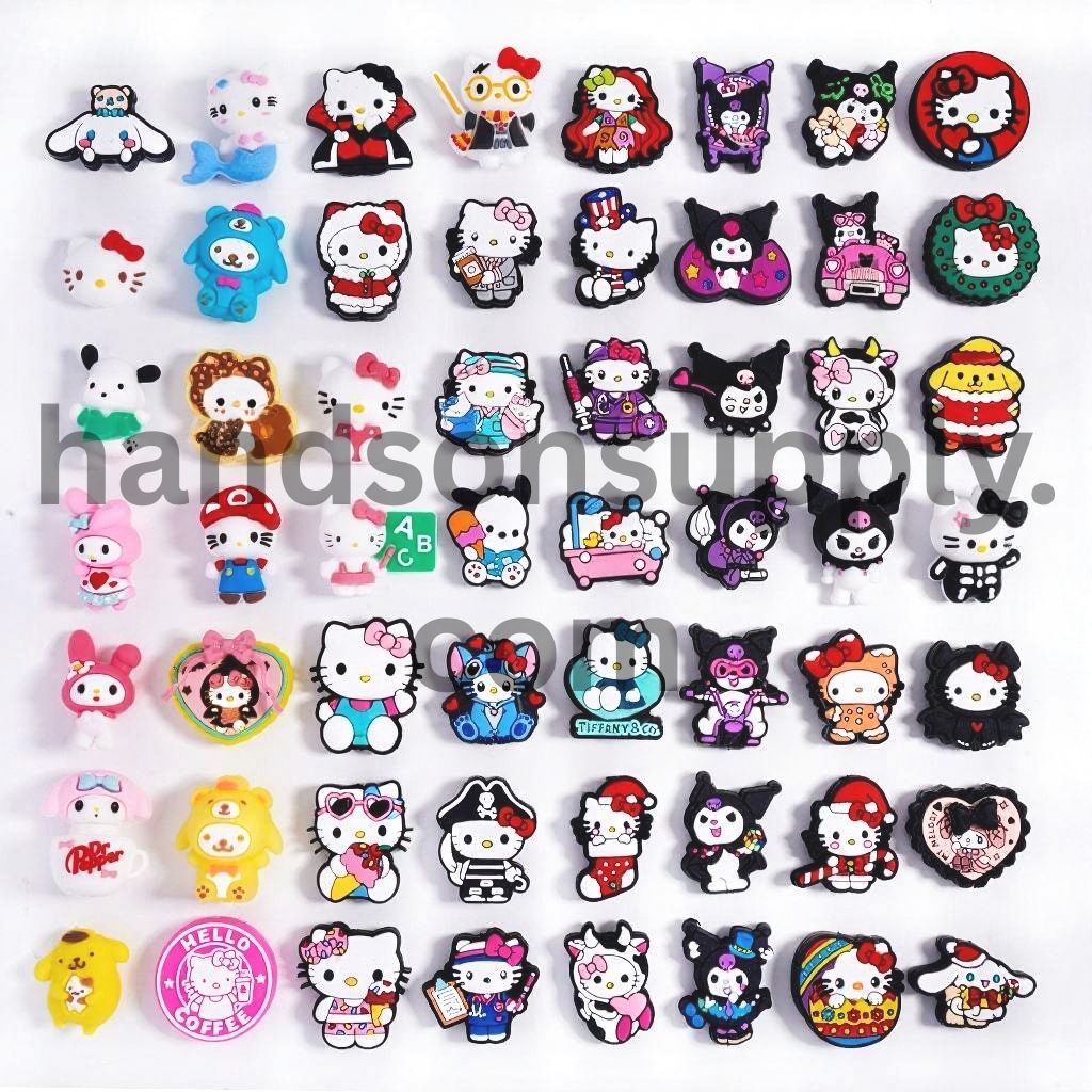 Cute Cat Characters Series Different Design & Shape Silicone Focal Beads Random Mix