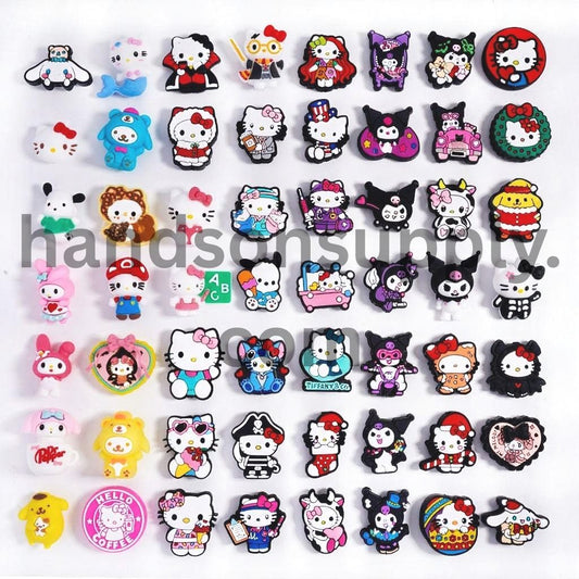 Cute Cat Characters Series Different Design & Shape Silicone Focal Beads Random Mix