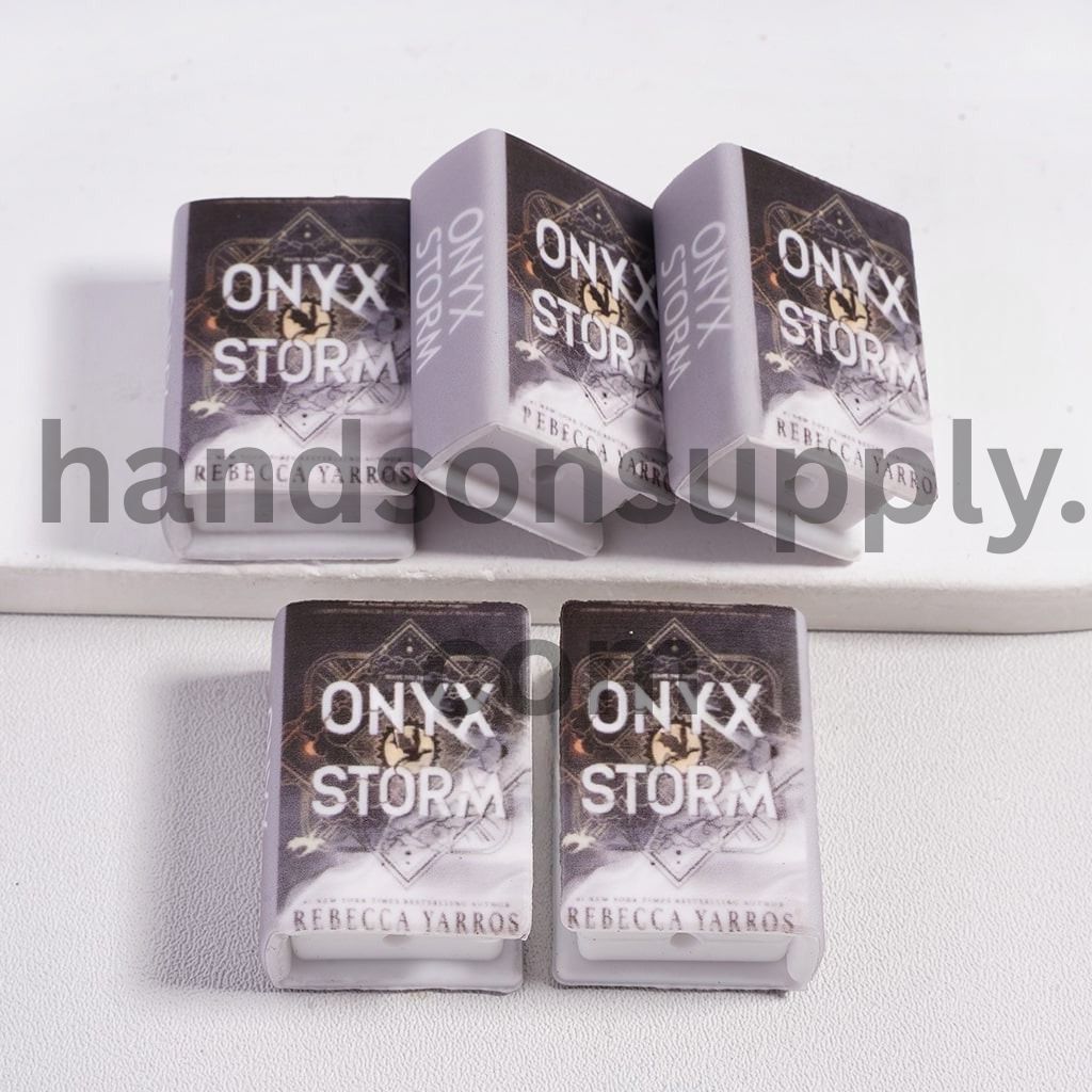 3D Mini Fantasy Love Book and Romance Series Charm with Gray & White Ombre Color Silicone Focal Beads