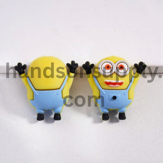 3D Cute Fruit Banana Open Hands & Cheerful Pose Silicone Focal Beads
