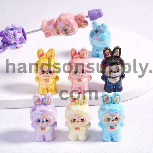 Acrylic Beads UV Coating Baby Monster Doll Tiny vampire Tiny Figurine Series, 18*32MM, Random Mix