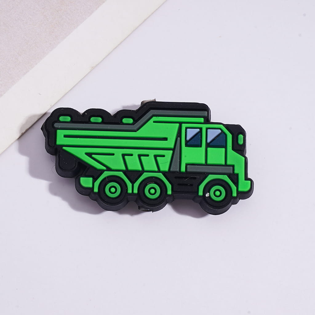 Cute Dump Trucks in Assorted Colors Silicone Focal Beads Random Mix