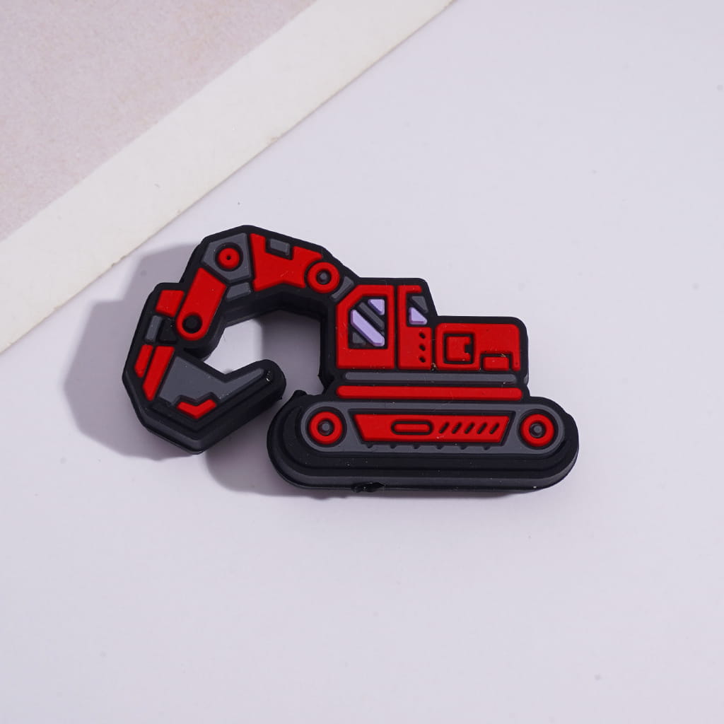 Crawler Excavator Traxcavator Series in Various Colors Silicone Focal Beads Random Mix