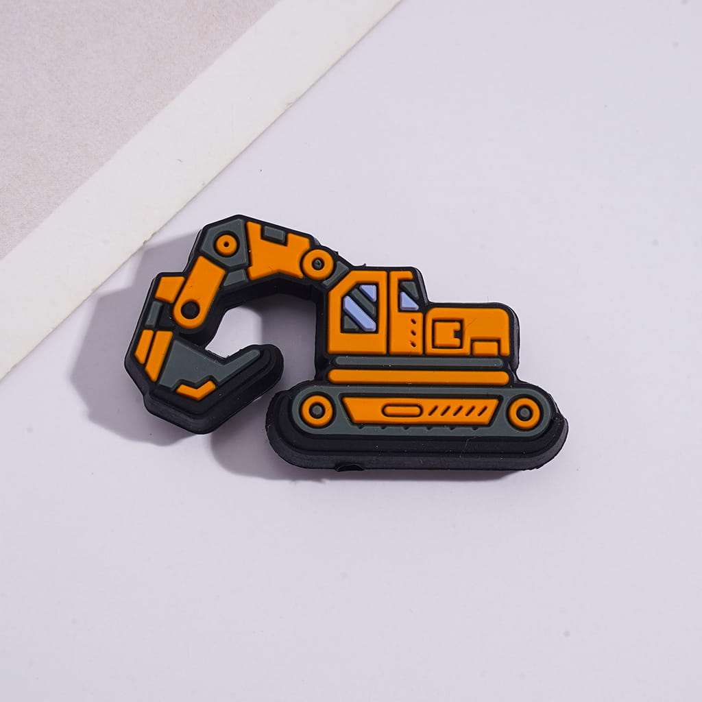 Crawler Excavator Traxcavator Series in Various Colors Silicone Focal Beads Random Mix
