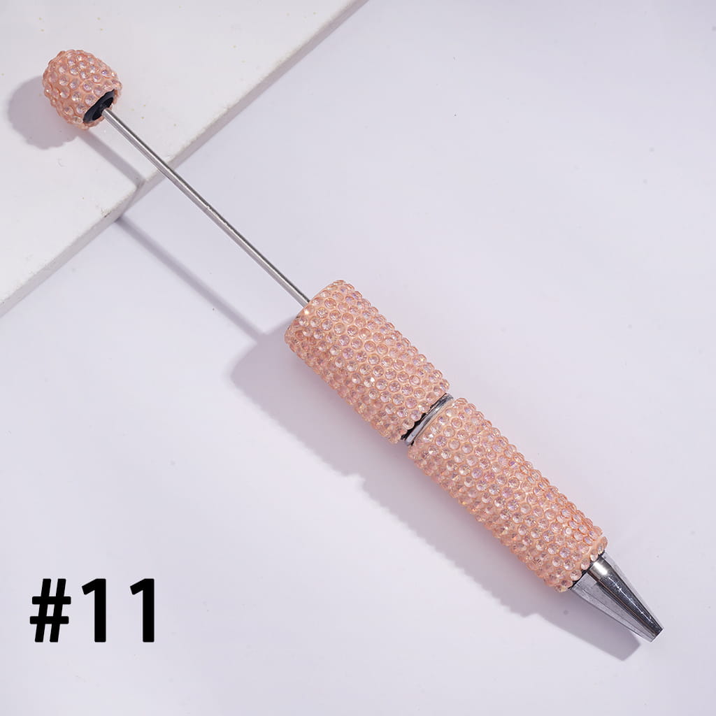 Sparkling Iridescent Rhinestones Fully Covered Beadable Clay Pens Random Mix