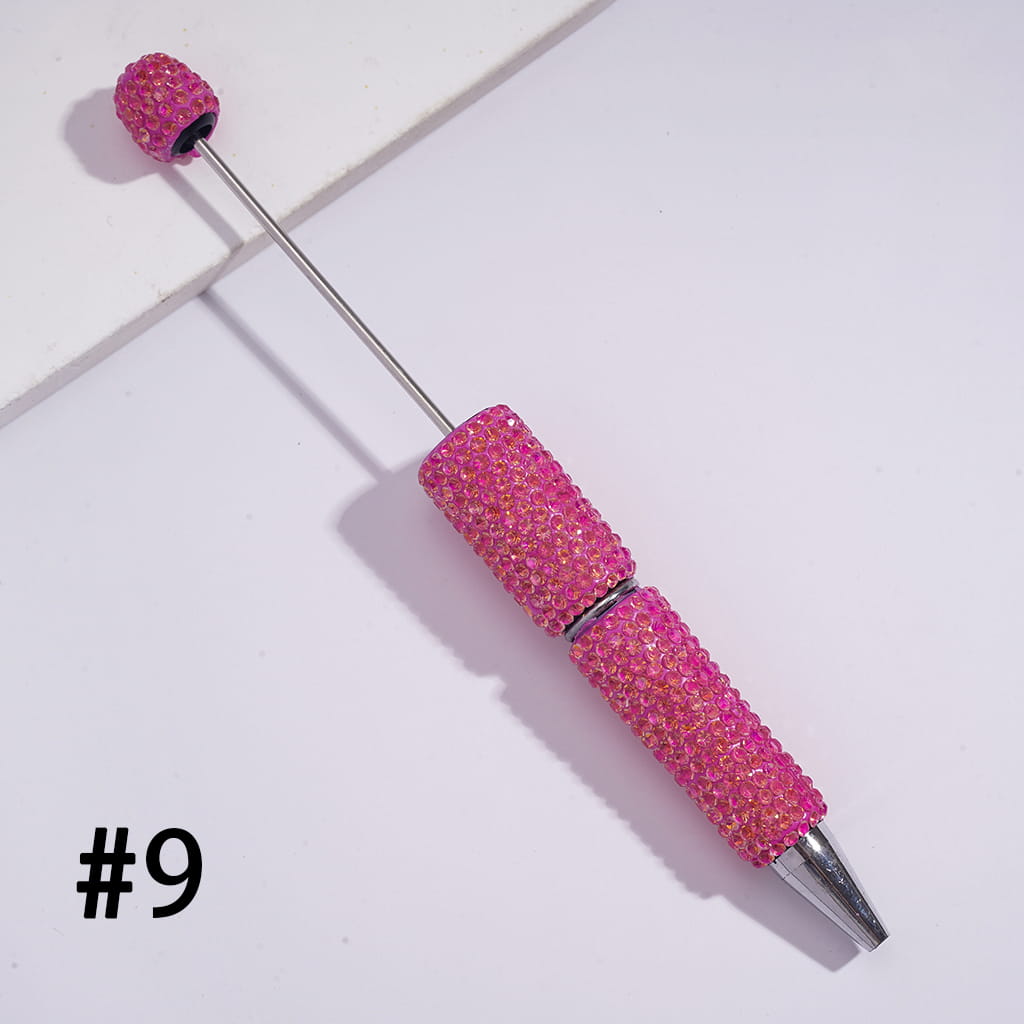 Sparkling Iridescent Rhinestones Fully Covered Beadable Clay Pens Random Mix