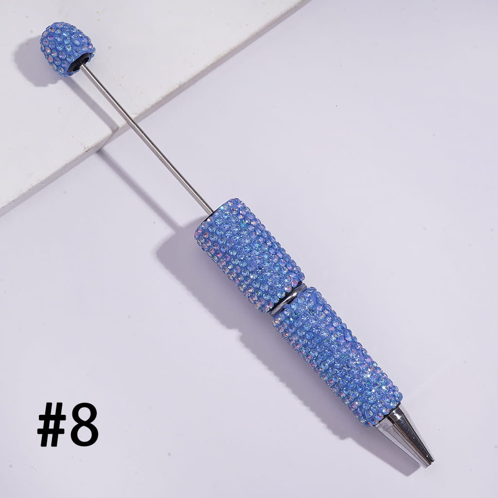 Sparkling Iridescent Rhinestones Fully Covered Beadable Clay Pens Random Mix