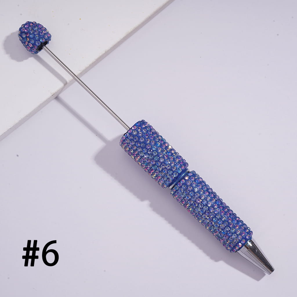 Sparkling Iridescent Rhinestones Fully Covered Beadable Clay Pens Random Mix