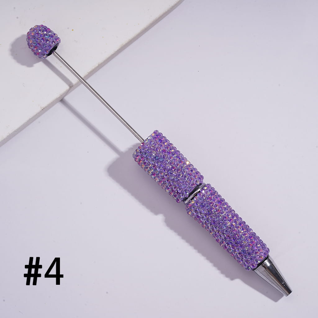 Sparkling Iridescent Rhinestones Fully Covered Beadable Clay Pens Random Mix