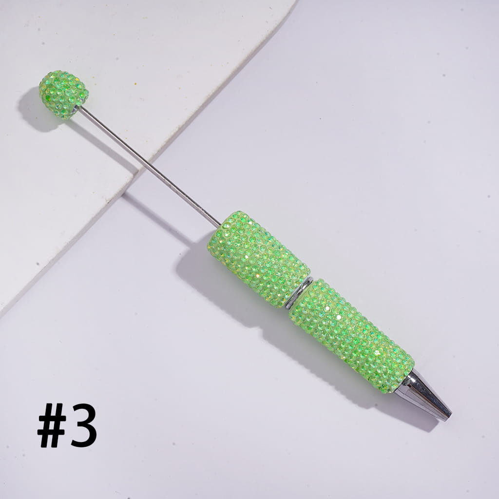 Sparkling Iridescent Rhinestones Fully Covered Beadable Clay Pens Random Mix