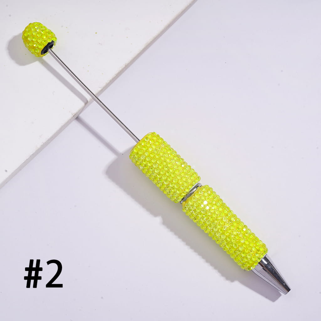 Sparkling Iridescent Rhinestones Fully Covered Beadable Clay Pens Random Mix