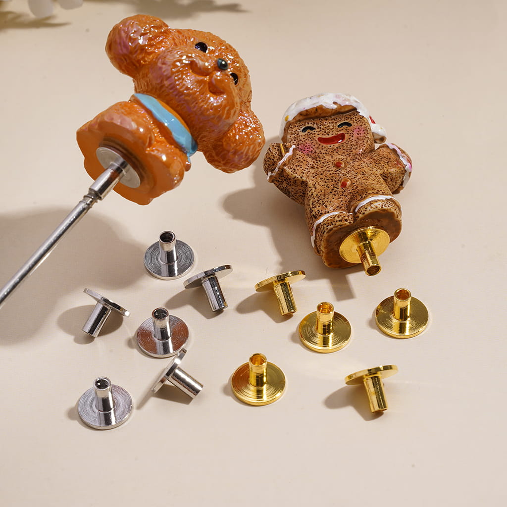 Gold & Silver Elegant Ornament Accessories, No Dog & Gingerbread Unique Metal Pen Topper for DIY Beadable Pens