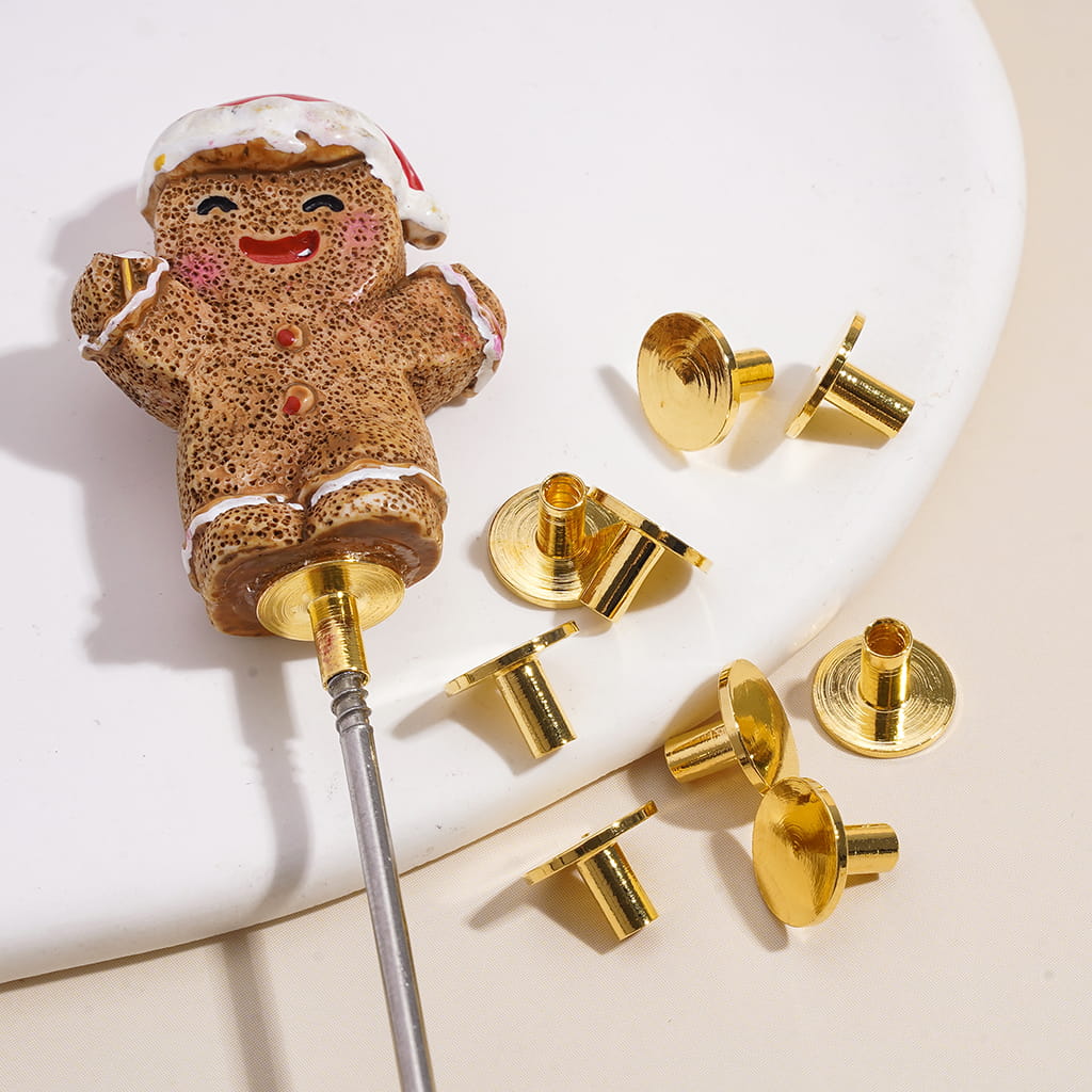 Gold & Silver Elegant Ornament Accessories, No Dog & Gingerbread Unique Metal Pen Topper for DIY Beadable Pens