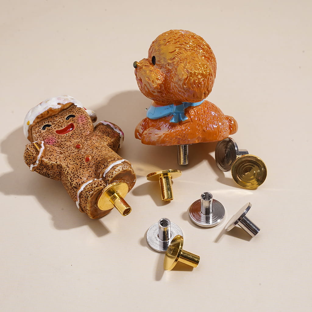 Gold & Silver Elegant Ornament Accessories, No Dog & Gingerbread Unique Metal Pen Topper for DIY Beadable Pens