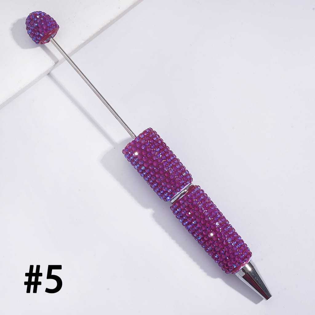 Beadable Clay Pens with Sparkling Rhinestones in UV Coating Process Covered the Entire Pens, Multi-Color (Please Read the Description)