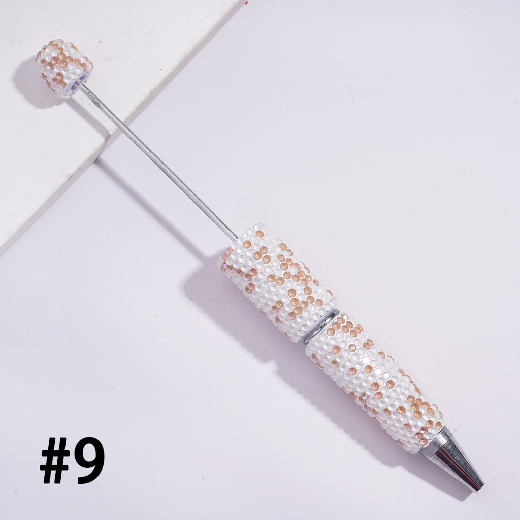 Beadable Clay Pens with Sparkling Rhinestones in UV Coating Process Covered the Entire Pens, Multi-Color (Please Read the Description)