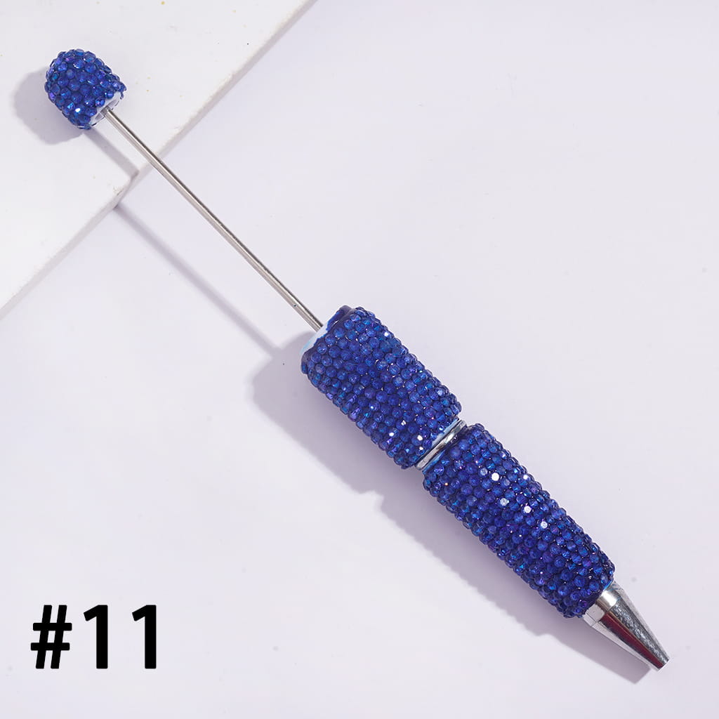 Beadable Clay Pens with Sparkling Rhinestones in UV Coating Process Covered the Entire Pens, Multi-Color (Please Read the Description)