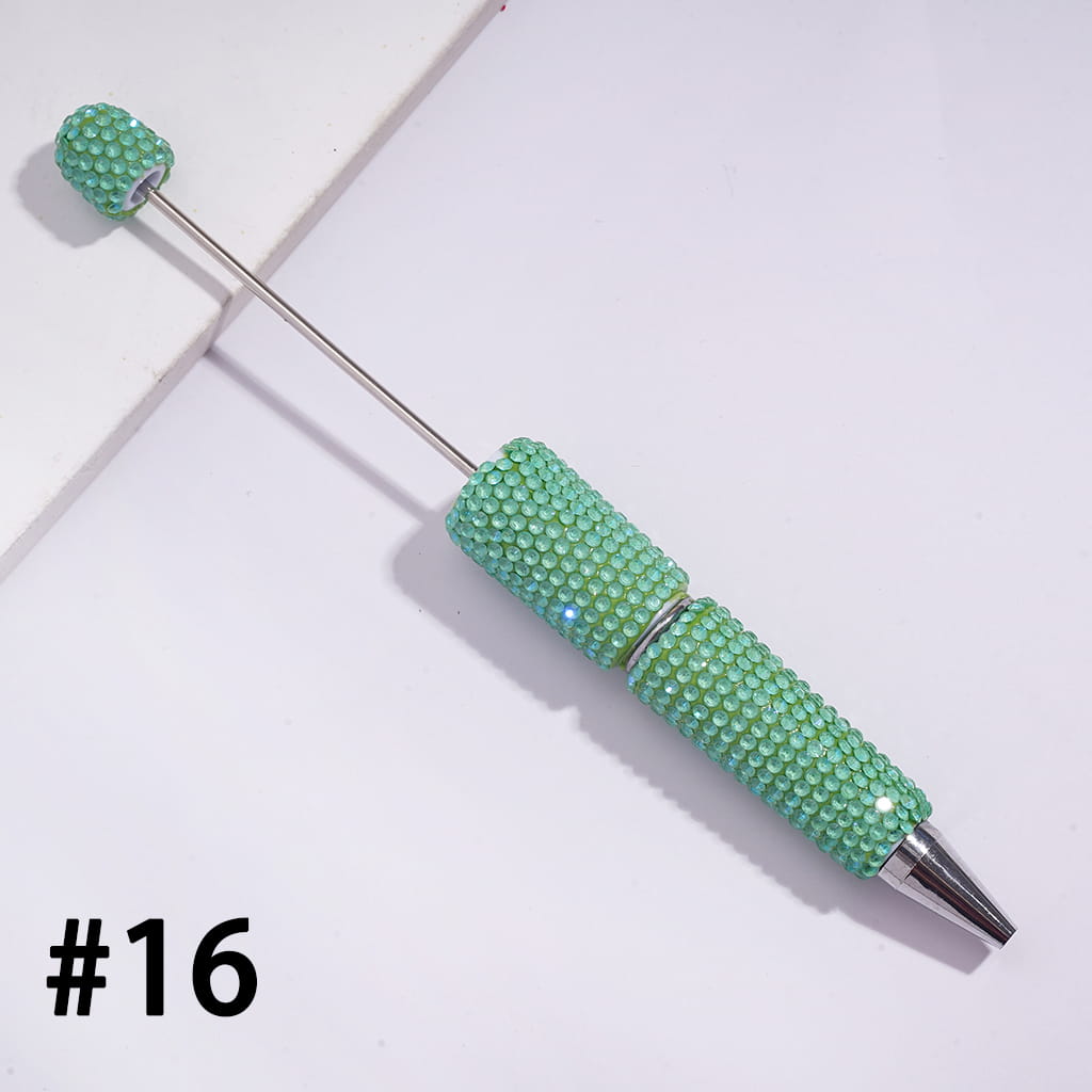 Beadable Clay Pens with Sparkling Rhinestones in UV Coating Process Covered the Entire Pens, Multi-Color (Please Read the Description)