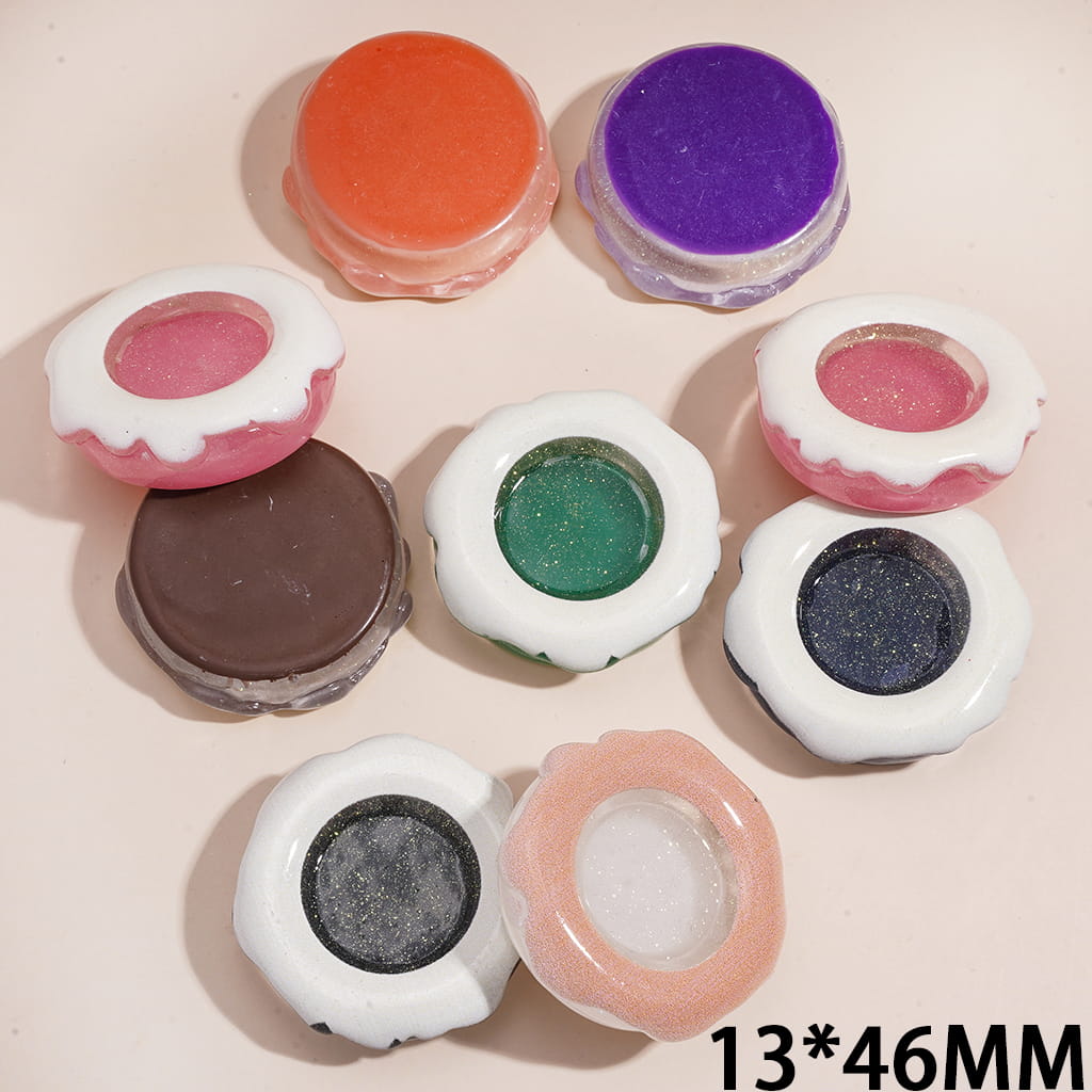 DIY Acrylic Base Series, Clear Flower and Cake Shaped Base, Multi-Color, Random Mix (Please Read Description)