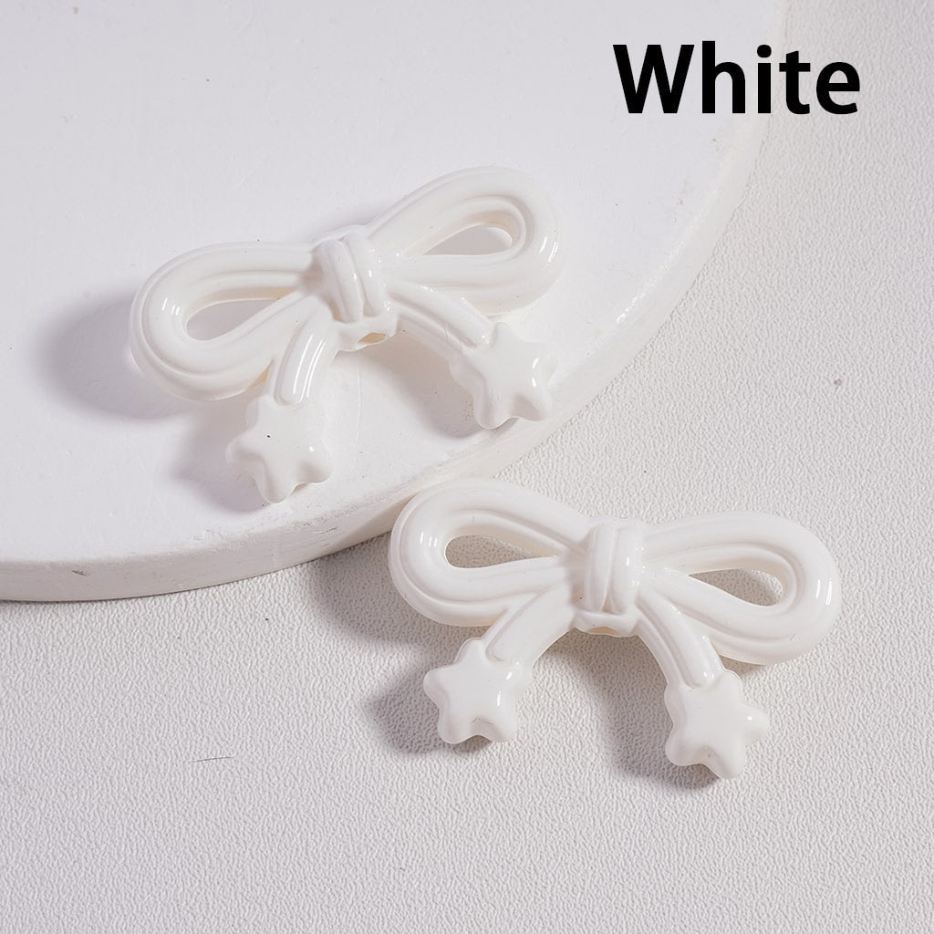 Cute Bowknot & Mini Star Solid Color Acrylic Beads 19*33MM (Single Color is available for 200pcs(Whole Bag)Only)