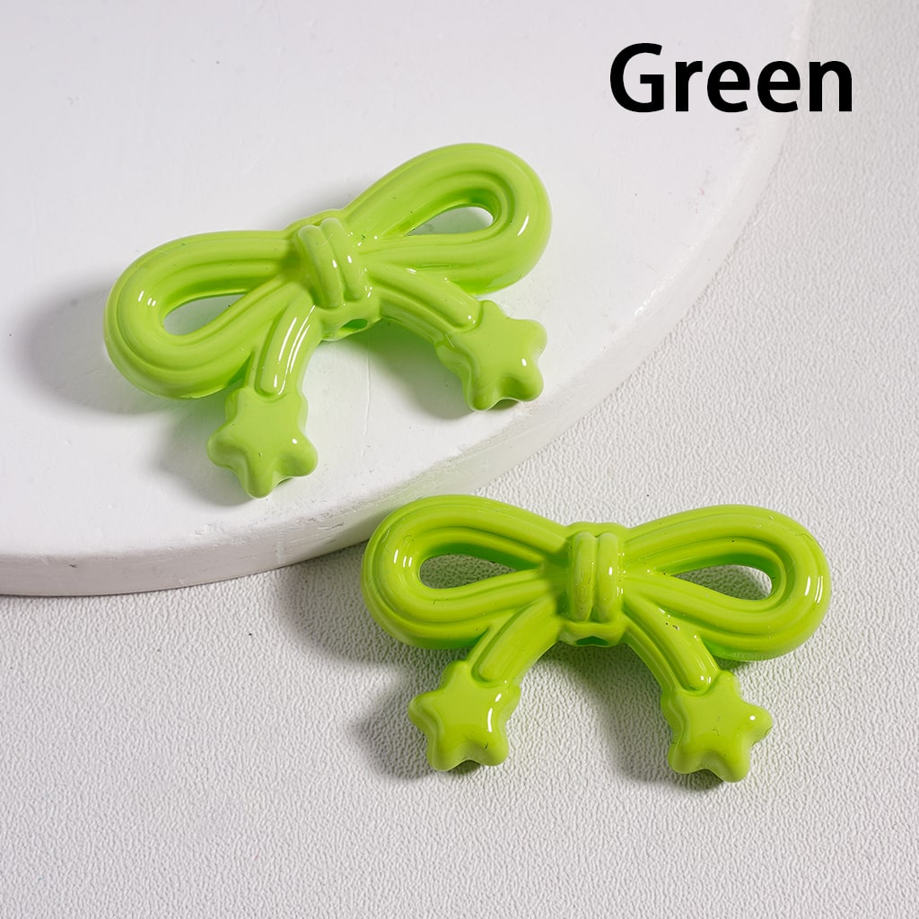 Cute Bowknot & Mini Star Solid Color Acrylic Beads 19*33MM (Single Color is available for 200pcs(Whole Bag)Only)