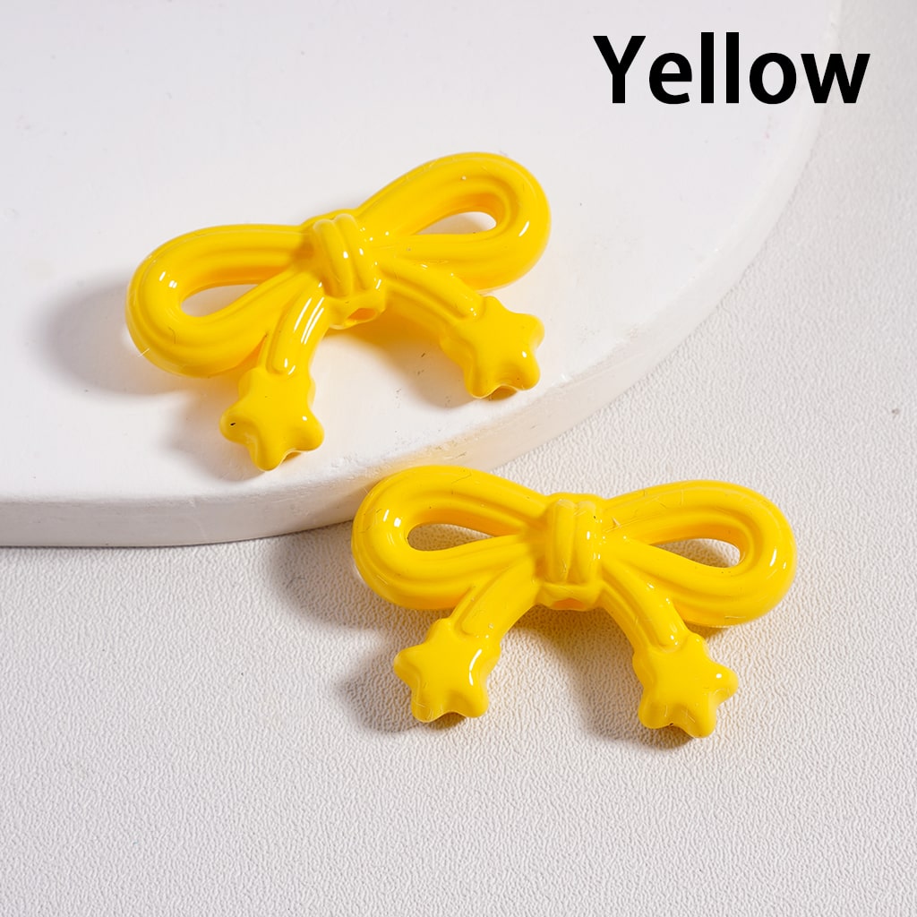 Cute Bowknot & Mini Star Solid Color Acrylic Beads 19*33MM (Single Color is available for 200pcs(Whole Bag)Only)