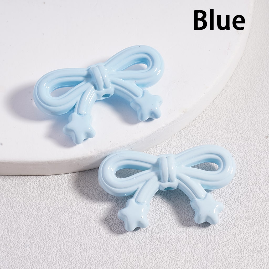 Cute Bowknot & Mini Star Solid Color Acrylic Beads 19*33MM (Single Color is available for 200pcs(Whole Bag)Only)