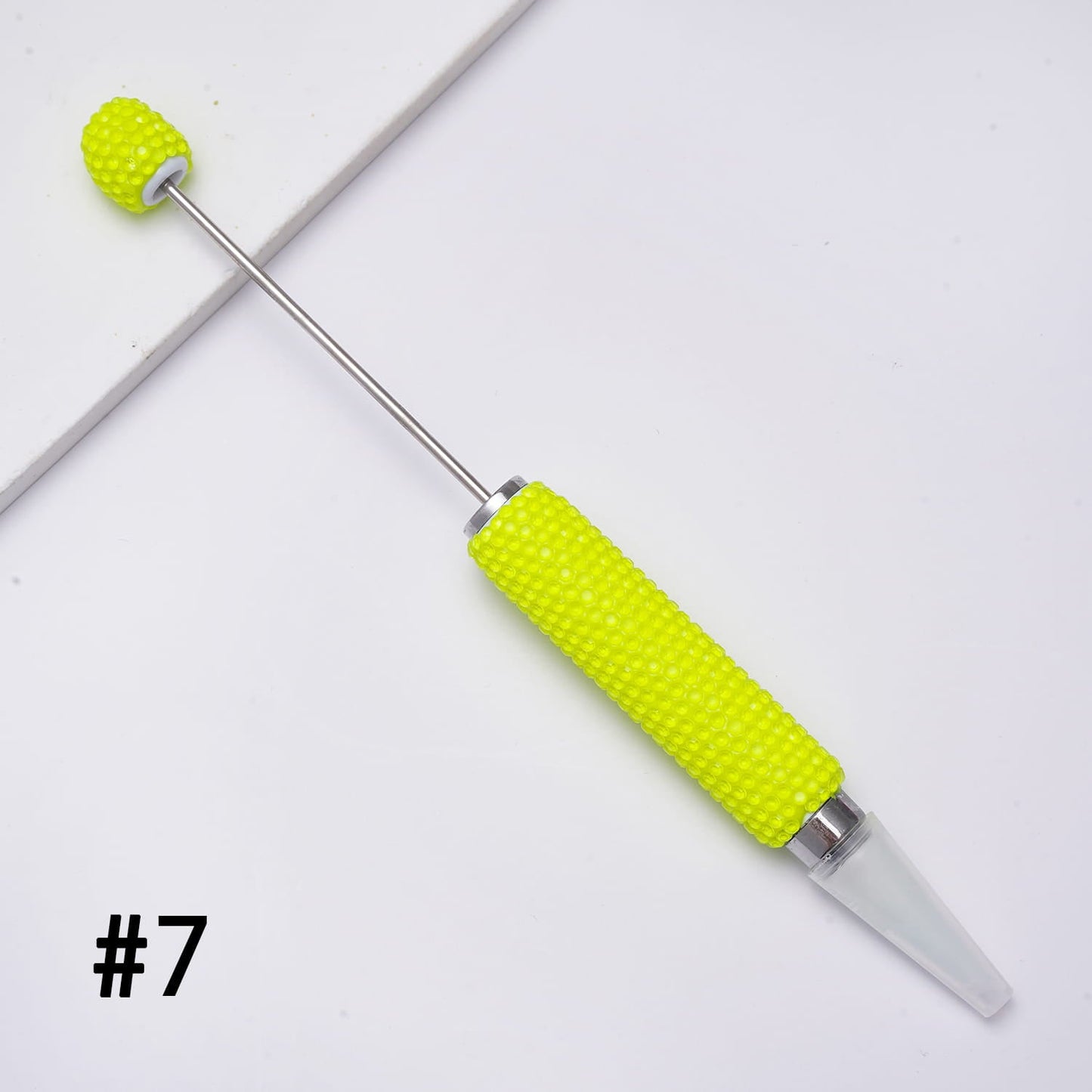 Beadable Clay Wax Tool Pen for Rhinestone Picker Dotting, w Rhinestones Covered the Entire Pens, Neon Colors (The Wax Head is available to replace)