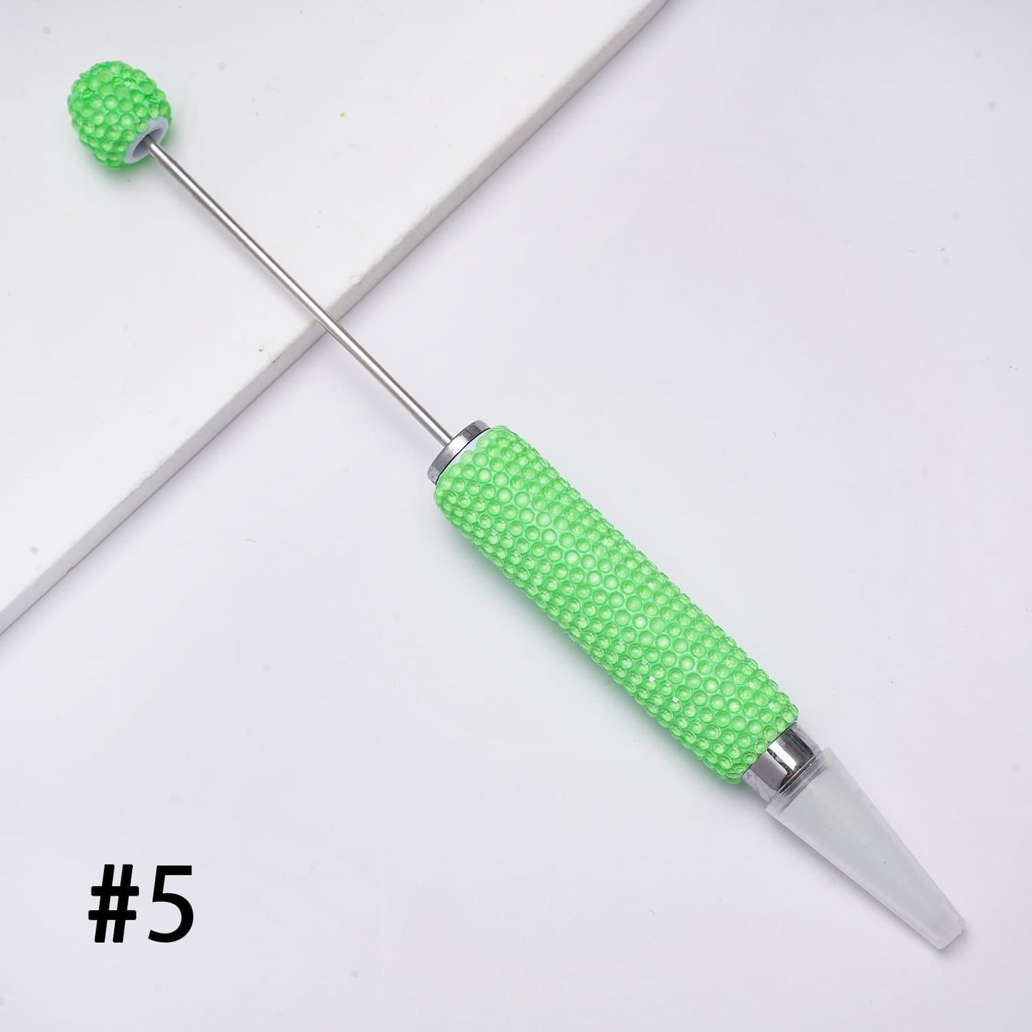 Beadable Clay Wax Tool Pen for Rhinestone Picker Dotting, w Rhinestones Covered the Entire Pens, Neon Colors (The Wax Head is available to replace)